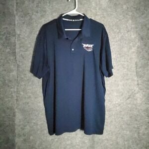 Adidas Polo Shirt Mens XXL Navy Blue Florida Atlantic Owls NCAA Golf Sports NCAA